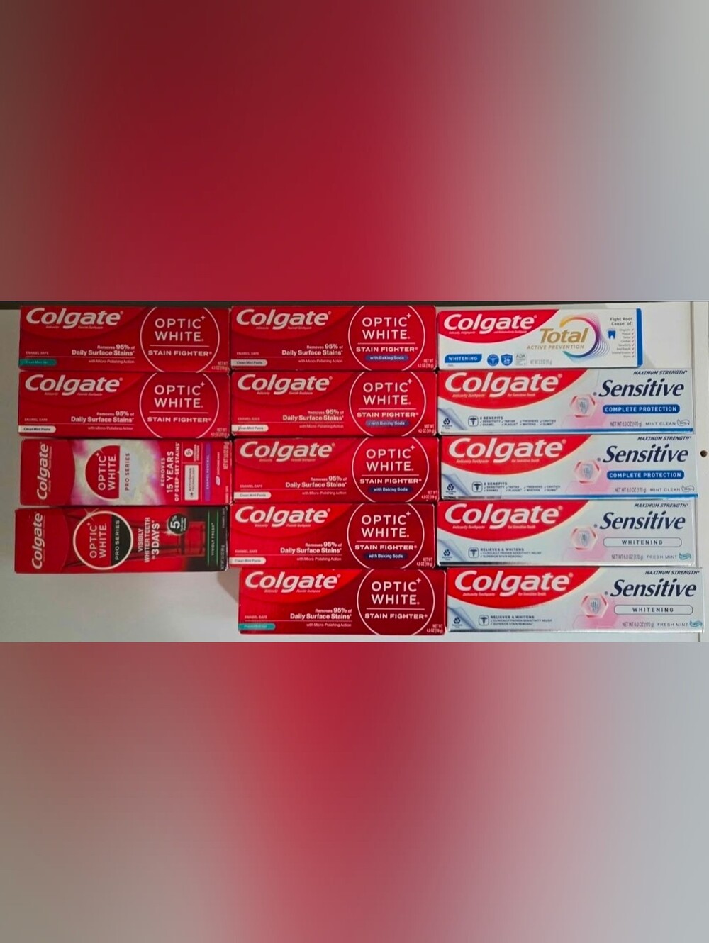 Colgate Toothpaste Lot (14 Items) All Brand New, Unexpired
